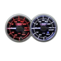 52mm Electrical 'Premium' Boost Gauge - Clear Lens Amber/White
