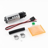 DW300C 340lph Compact Fuel Pump w/Mounting Clips + Install Kit