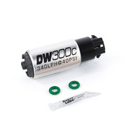 DW300C 340lph Compact Fuel Pump w/Mounting Clips + Install Kit (Skyline R35 GTR)