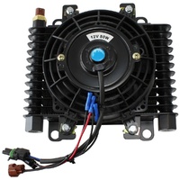 Competiton Oil + Transmission Cooler -10ORB , 10 x 7-1/2" x 3.5" w/ Fan + Switch