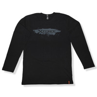 Long Sleeve T-shirt Black with Grey Logo
