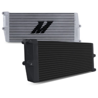 Universal Heavy-Duty Bar-and-Plate Oil Cooler, 17" Core, Opposite-Side Outlets