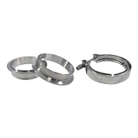 Stainless Steel V-Band Clamp & Flange Kit - 3in - 76mm