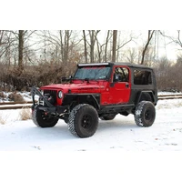 Jeep TJ Tube Fenders Rear 3 Inch Flare 97-06 Wrangler TJ Steel Black Textured Powdercoat