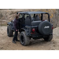 97-06 Jeep Wrangler TJ Frameless Trail Soft Top Kit - Black Diamond
