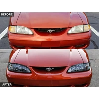 94-98 Mustang Axial Series Cobra Style Headlights- Black Housing (Clear Lens)