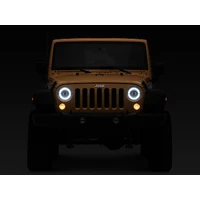 07-18 Jeep Wrangler JK Axial Series LED Headlights- Black Housing (Clear Lens)