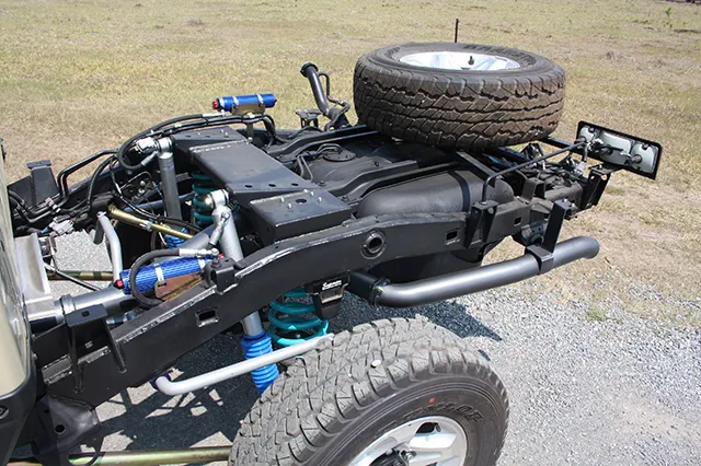 Superior Weld in Coil Conversion VSB14 Approved 2 Inch (50mm) Lift Kit with Track Corrected Chromoly Diamond Diff Housing w/Remote Reservoir Shocks (Rear Only) Suitable For Toyota LandCruiser 79 Series Gen 2 Single Cab (VSC Models) - SUP-RR-79G2SC-CCW-TCDD2ROKIT