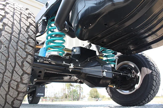 Superior Weld in Coil Conversion VSB14 Approved 2 Inch (50mm) Lift Kit with Track Corrected Chromoly Diamond Diff Housing w/2.5 Remote Reservoir Shocks (Rear Only) Suitable For Toyota LandCruiser 79 Series Gen 1 (Non-VSC Models) - SUP-RR25-79CCW-TCDD2ROKIT