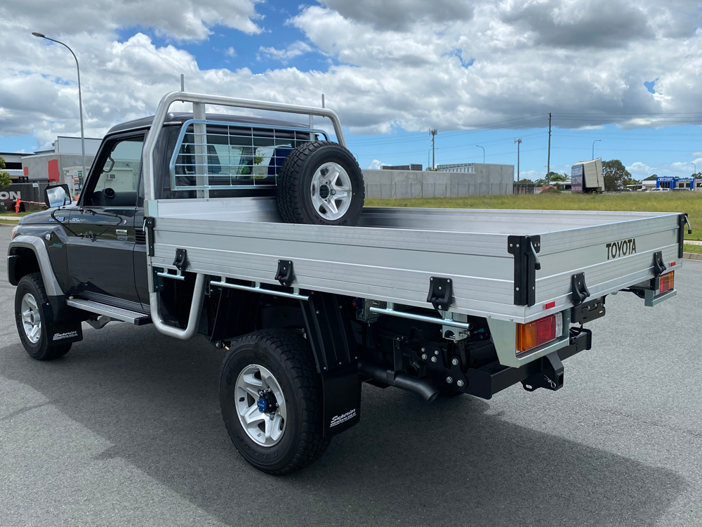 Superior Weld in Coil Conversion VSB14 Approved 2 Inch (50mm) Lift Kit with Track Corrected Chromoly Diamond Diff Housing w/Remote Reservoir Shocks (Rear Only) Suitable For Toyota LandCruiser 79 Series Gen 2 Single Cab (VSC Models) - SUP-RR-79G2SC-CCW-TCDD2ROKIT