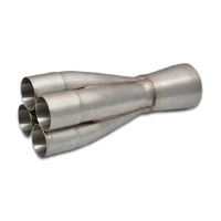 4-1 SS Merge Collectors - 1-7/8in Inlet Slipover ID 2-1/2in Merge Outlet OD Single Unit