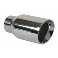 3in Round SS Exhaust Tip (Double Wall Angle Cut Beveled Outlet)
