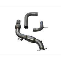 3" Downpipe with 200 Cell Catalytic Converter (Mustang EcoBoost 2015+)