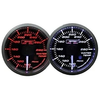 52mm 'Premium' Water Temperature Gauge - Amber/White - Fahrenheit