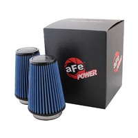 Magnum FLOW Pro 5R Air Filter - 3.5" Flange, 5" Base, 3.5" Top, 7" Height - Pair