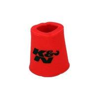 Red Air Filter Foam Wrap - 6" ID x 5" Top ID x 9" H