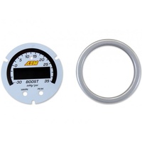 X-Series Boost Pressure Gauge -30inHg~35psi / -1~2.5bar Accessory Kit. Silver Bezel & White Faceplate