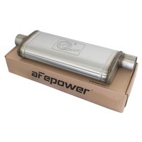 MACH Force-Xp 3" to 3" 409 Stainless Steel Muffler - 3" Center Inlet /3" Offset Outlet, 22"L x 9"W x 4"H Body