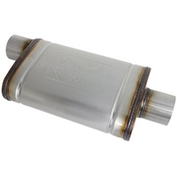 MACH Force-Xp 3" 409 Stainless Steel Muffler - 3" Inlet/Outlet Center/Offset, 14"L x 9"W x 4"H Body