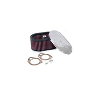 Custom Racing Air Filter Assembly to Suit Single/Dual Barrel Carburettors - 6.125" ID x 3.25" H x 1.97" Inlet x 1.781" Neck Flange