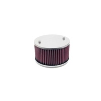 Custom Racing Oval Air Filter Assembly to Suit Single/Dual Barrel Carburettors - 4.875" ID x 2.125" H x 1.375" Inlet