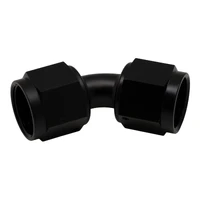 8AN 45-Degree to 8AN 45-Degree Coupler Anodized Matte Black