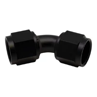 10AN 45-Degree to 10AN 45-Degree Coupler Anodized Matte Black