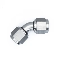 Titanium 45 Deg 10AN to 10AN Female Flare Swivel Coupler