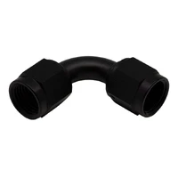 6AN 90-Degree to 6AN 90-Degree Coupler Anodized Matte Black