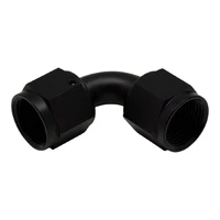 8AN 90-Degree to 8AN 90-Degree Coupler Anodized Matte Black