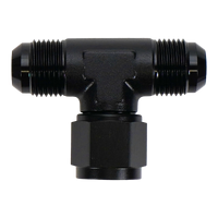 10AN Male Flare to Female Flare Swivel Tee on 90