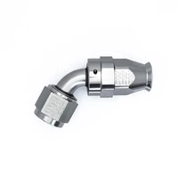 Titanium 60 Deg 8AN Female Flare Swivel PTFE Hose End w/Olive Insert