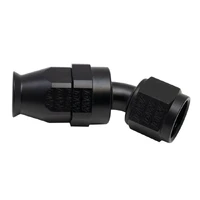 10AN Female Flare Swivel (Incl Ferule/Olive) 30-Degree Hose End PTFE, Black