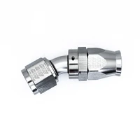 Titanium 30 Deg 10AN Female Flare Swivel PTFE Hose End w/Olive Insert