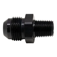 8AN Male Flare to 1/4 Inch Male NPT Adapter Anodized Matte Black