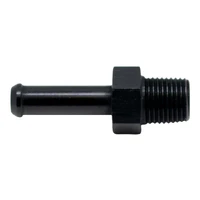 1/8 Inch NPT Male Thread 1/4 Inch Hose Barb Anodized Matte Black