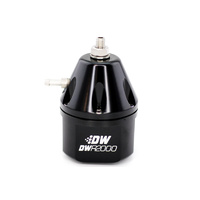 DWR2000 Adjustable Fuel Pressure Regulator - Dual -10AN Inlet/-8AN Outlet - Black