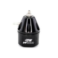 DWR2000 Adjustable Fuel Pressure Regulator - Dual -10AN Inlet/-8AN Outlet - Black