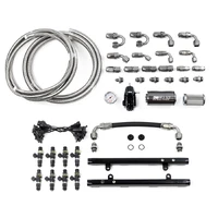 Coyote 5.0 Fuel Rails w/Crossover, 1200cc/min Injectors + Full Return Plumbing Kit (Mustang/F-150 11-17)