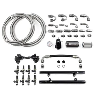 Coyote 5.0 Fuel Rails w/Crossover, 1500cc/min Injectors + Full Return Plumbing Kit (Mustang/F-150 11-17)