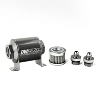 In-Line Fuel Filter Element and Housing Kit Stainless Steel 5 Micron 70mm 