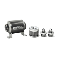 In-Line Fuel Filter Element and Housing Kit Stainless Steel 40 Micron 70mm 