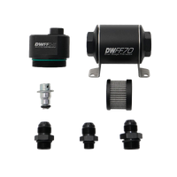 DWFFR-X 70mm Billet Fuel Filter Regulator, 10 Micron with 8AN Fittings