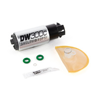 DW300C 340lph Compact Fuel Pump w/Mounting Clips + Install Kit (WRX 08-14/STi 2008+)