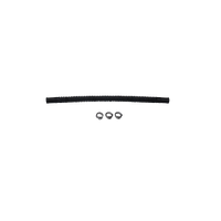 Convoluted Tubing, 250mm Length x 10mm ID Side 1 x 10mm ID Side 2, Black