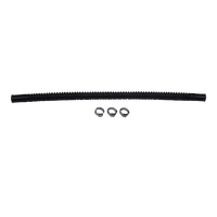 Convoluted Tubing, 300mm Length x 10mm ID Side 1 x 10mm ID Side 2, Black