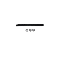 Convoluted Tubing, 150mm Length x 8mm ID Side 1 x 8mm ID Side 2, Black