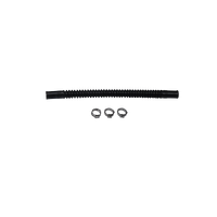 convoluted tubing, 200mm length x 10mm ID Side 1 x 10mm ID Side 2, Black