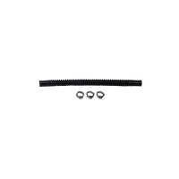 Convoluted Tubing, 200mm Length x 8mm ID Side 1 x 8mm ID Side 2, Black