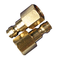 Air Fitting - 1/4" Female Thread Plug - Ryco Type - 104 Series - Box of 2